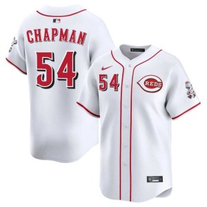 Stitched #54 Red Stockings Mens Aroldis Chapman White Jersey 600995-434