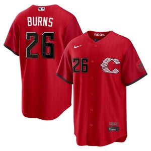 City Connect Stitched Reds #26 Men Red Chase Burns Jerseys 612039-635