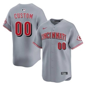 Men Stitched Gray CIN Reds Custom #00 Jerseys 961150-819