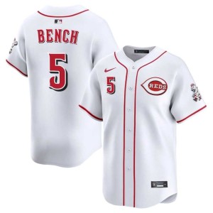 White #5 Redlegs Johnny Bench 2026-27 Men's Jersey 694161-465