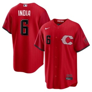 City Connect Red Cincinnati Reds #6 Stitched Jonathan India Mens Jerseys 478001-413