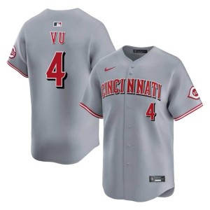 Cincinnati Reds Men's #4 MLB Gray Kien Vu Jerseys 424449-247