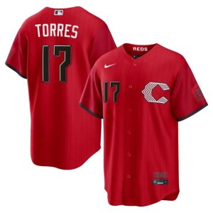 City Connect Men Replica Red Stockings Red #17 Rafhlmil Torres Jersey 161951-725