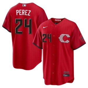 City Connect MLB Reds Men's Red Tony Perez #24 Jersey 315418-659