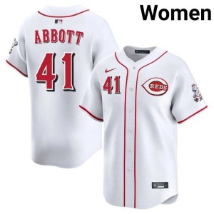 Andrew Abbott White #41 Popular Women's Red Scare Jersey 562061-640