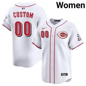 White #00 Custom Popular Reds Women's Jerseys 914323-499