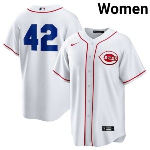 White Official #42 Womens Jackie Robinson Day Cincinnati Jersey 591444-410