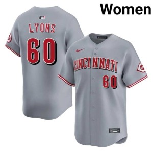 Cincinnati Game Gray Womens #60 Jared Lyons Jerseys 218435-128