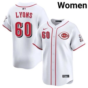Jared Lyons New Women White #60 Red Stockings Jerseys 758078-159