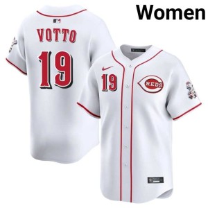 Womens #19 Wincinnati White Joey Votto MLB Jerseys 306324-444