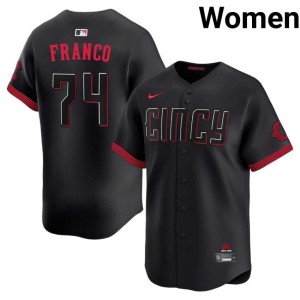 City Connect Jose Franco The Red Stockings #74 Black Women's New Jersey 318293-933