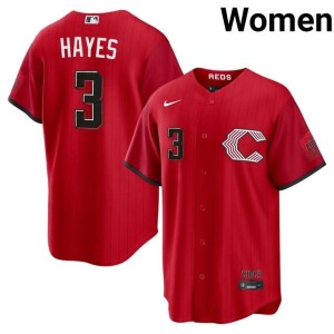 City Connect #3 Ke'Bryan Hayes Redlegs Red Women Popular Jerseys 356087-191