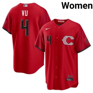 City Connect Red Women The Redlegs Replica #4 Kien Vu Jerseys 594785-191