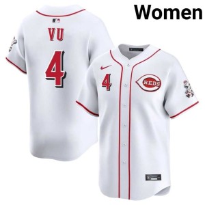 Women #4 Kien Vu The Redlegs White Limited Jerseys 634525-551