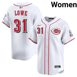 Nathaniel Lowe White 2026 #31 CIN Reds Womens Jerseys 347042-439
