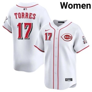 Rafhlmil Torres #17 Limited Women White Wincinnati Reds Jersey 224637-775