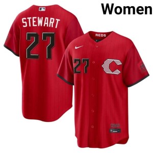 City Connect #27 Sal Stewart New Red Women's Reds Jerseys 596465-667