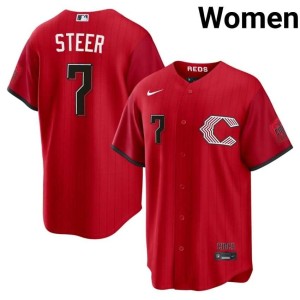 City Connect #7 Player Red Redlegs Womens Spencer Steer Jersey 491667-387