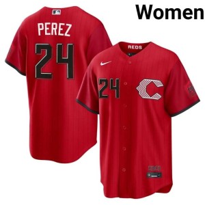 City Connect CIN Tony Perez Women #24 Red New Jersey 730205-510