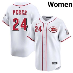 Womens Cincinnati Reds Replica #24 White Tony Perez Jerseys 224424-915
