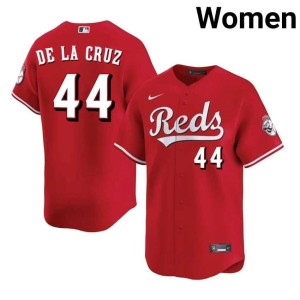 Authentic Red Stockings Womens #44 Elly De La Cruz Red Jerseys 575819-803