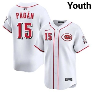 Youth #15 Emilio Pagan The Redlegs Game White Jersey 784935-750