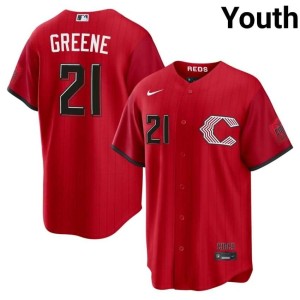 City Connect The Red Stockings #21 Red Authentic Hunter Greene Youth Jersey 755589-637