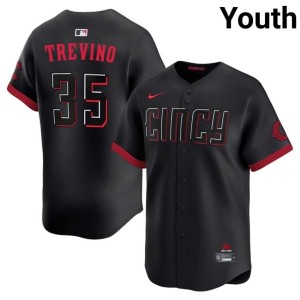 City Connect Stitched Youth Black Jose Trevino The Redlegs #35 Jerseys 794966-126