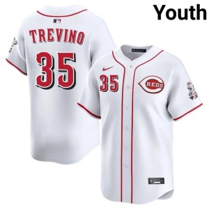 Redlegs #35 2026 Youth White Jose Trevino Jerseys 413519-907