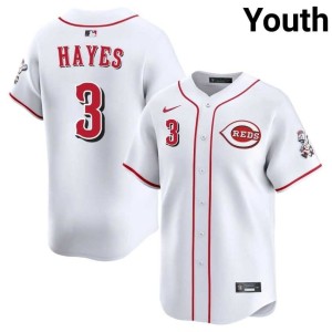 Youth #3 Replica Ke'Bryan Hayes The Red Stockings White Jerseys 832701-102