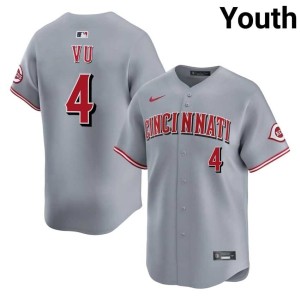 #4 Gray Youth Kien Vu Reds Popular Jersey 452106-867