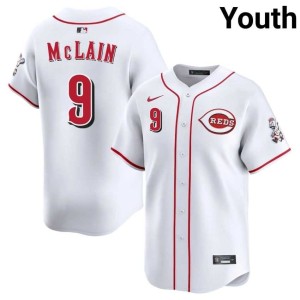 Popular Matt McLain #9 CIN Reds Youth White Jerseys 659836-140