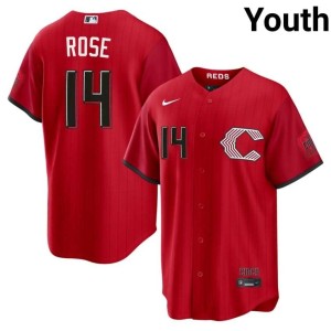 City Connect CIN Reds Red #14 Youth Pete Rose Authentic Jersey 576046-236