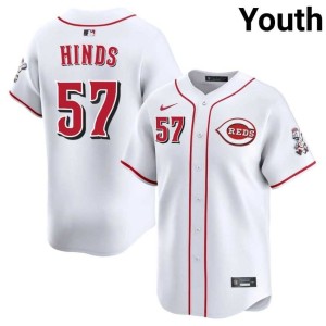 Embroidery Cincinnati Rece Hinds #57 Youth White Jerseys 753509-464