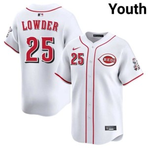 The Red Stockings Youth #25 White Rhett Lowder 2026-27 Jersey 804465-284