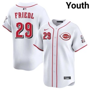 TJ Friedl #29 White Cincinnati Youth Official Jersey 903824-117