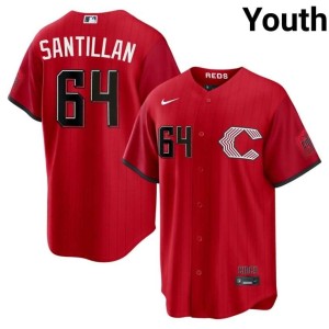 City Connect Youth Tony Santillan Game Reds Red #64 Jerseys 909069-613