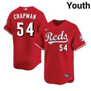 New Youth Red #54 Aroldis Chapman Wincinnati Reds Jerseys 504013-208