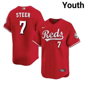 Red #7 Red Scare Spencer Steer Youth Game Jerseys 654189-864